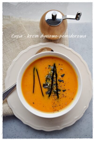 Dyniowo - pomidorowa zupa krem 